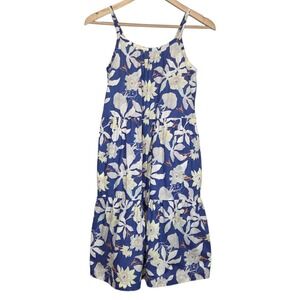 Patagonia Pataloha Dress Girls XL Tiered Floral Organic Cotton Tropical Resort